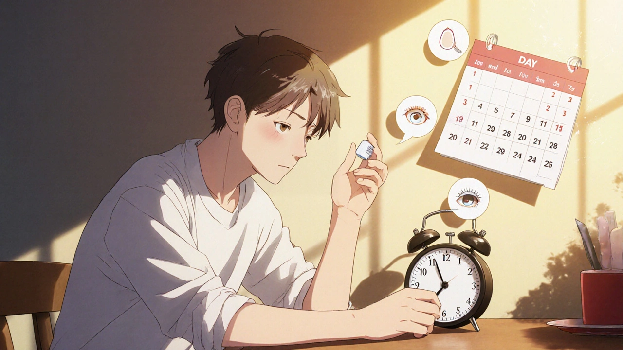 Person taking allergy medicine as their energy improves over 10 days